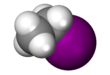 Spacefill model of ethyl iodide