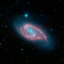 A "False Color" Version of Messier 66 by the SST (Spitzer Space Telescope)