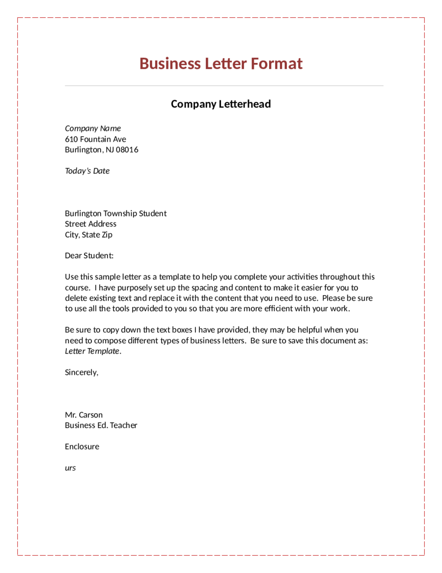 2024 Official Letter Format Fillable Printable Pdf And Forms Handypdf