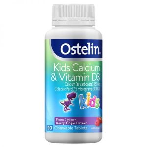 Canxi và Vitamin D3 Ostelin kid 90 viên – Bổ sung Canxi và Vitamin D3 cho bé