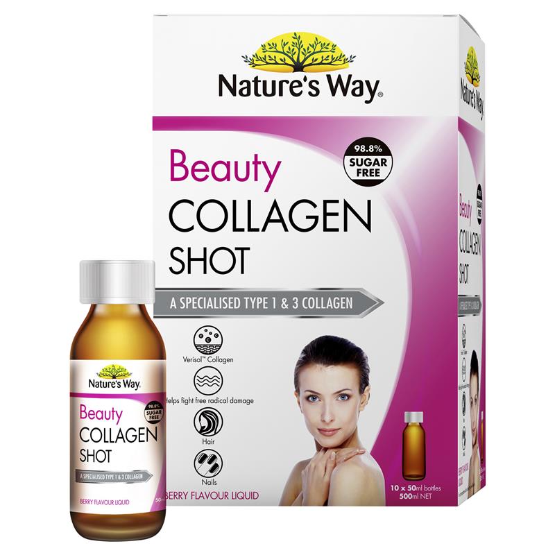 Nature's Way Collagen Shot - Collagen tươi dạng nước cao cấp hấp thu nhanh của Úc