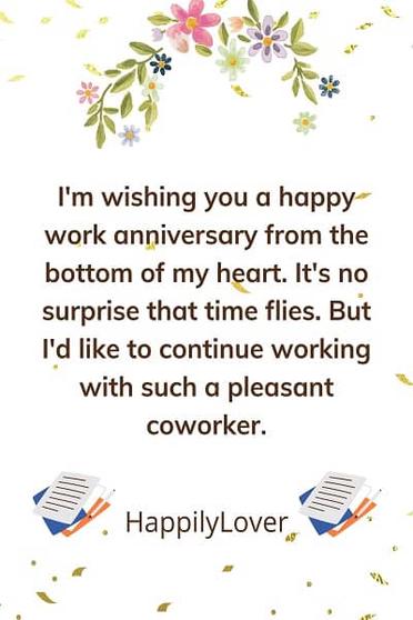 60 Happy Work Anniversary Wishes, Messages And Quotes, 51% OFF