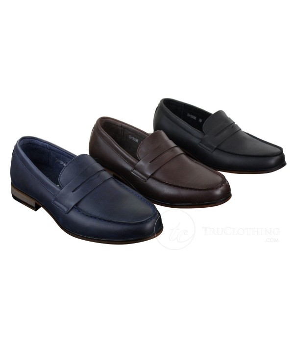 Mens Nubuck Leather Slip On Loafers Moccasins Shoes Vintage Retro Classic