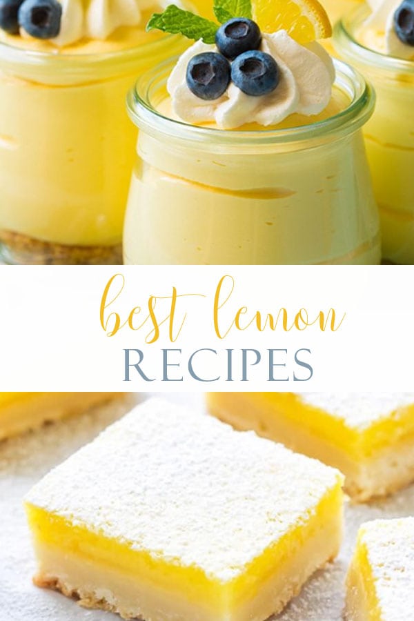 Lemon desserts are such a refreshing treat any time of the year. If you need a recipe for lemon curd, a luscious cake, or cupcakes we have you covered. Here are 9 wonderful easy lemon recipes that will be longtime favorites in your family. #recipes #lemon #lemonrecipes #lemondesserts #baking #easylemondesserts #cooking