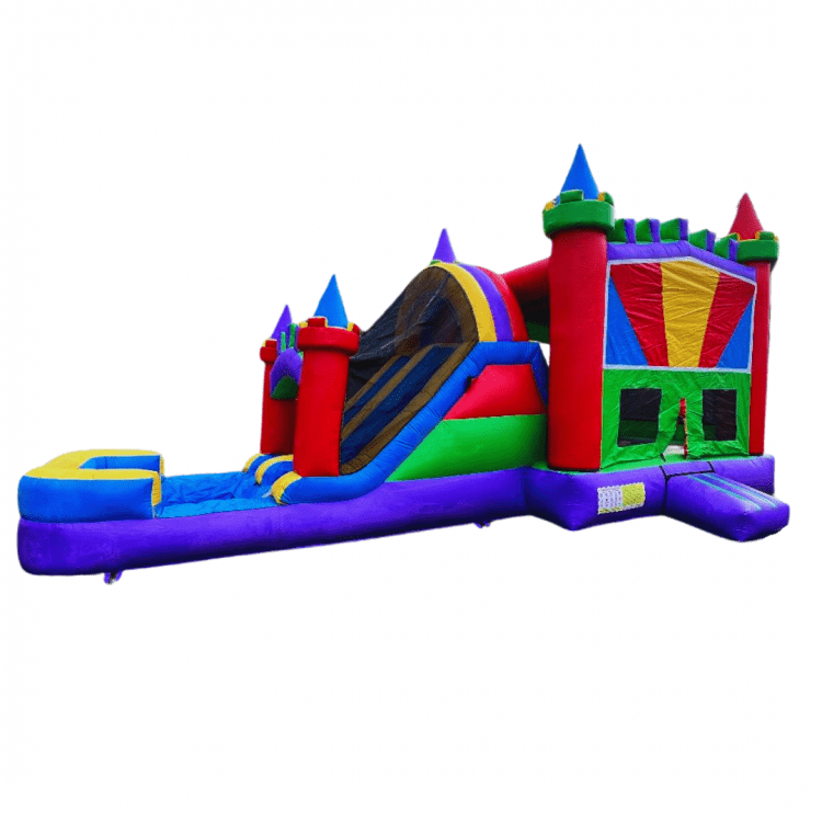 Castle Combo Double Water Slides ( Wet & Dry) - Happy Land Rentals ...