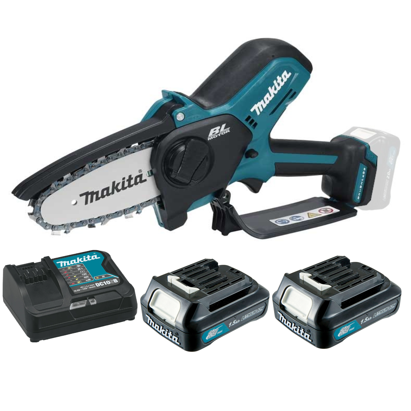 Makita UC100DZ PLUS 2 X 12V 1.5AH LI-ION CORDLESS Pruning Saw COMBO