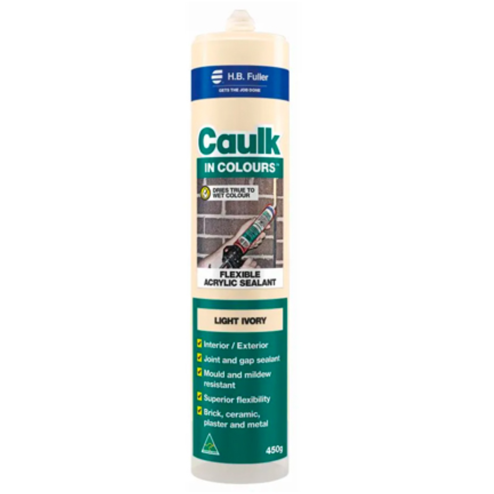 HB Fuller CAULK IN COLOURS Acrylic Sealant 450g IVORY