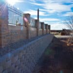 Fence with Concrete Pillars