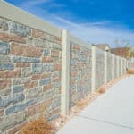 Concrete Fence with Stone Precast Colors