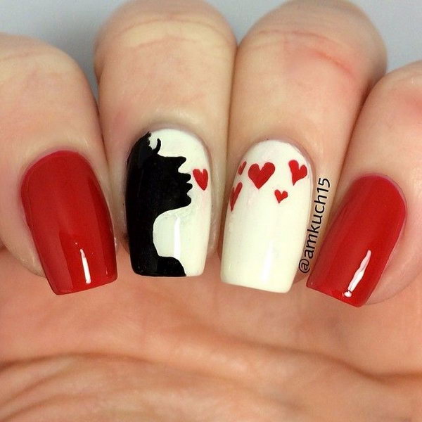 Valentine's Day is coming soon, and it doesn't only pertain to home decorating, crafting and picking gifts for your loved one. You can also decorate your nails to match the season. Take a look at these sweet kiss nail art designs and then choose one of them for yourself. Your nails will look just as sweet as the holiday is and melt your partner's heart.