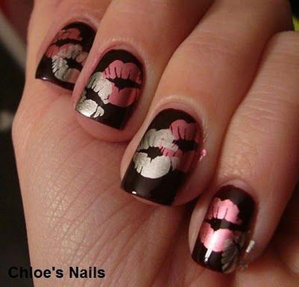 Valentine's Day is coming soon, and it doesn't only pertain to home decorating, crafting and picking gifts for your loved one. You can also decorate your nails to match the season. Take a look at these sweet kiss nail art designs and then choose one of them for yourself. Your nails will look just as sweet as the holiday is and melt your partner's heart.