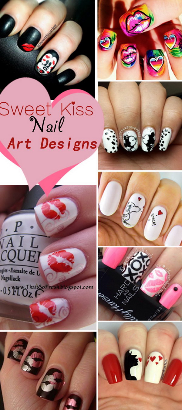 Sweet Kiss Nail Art Designs!