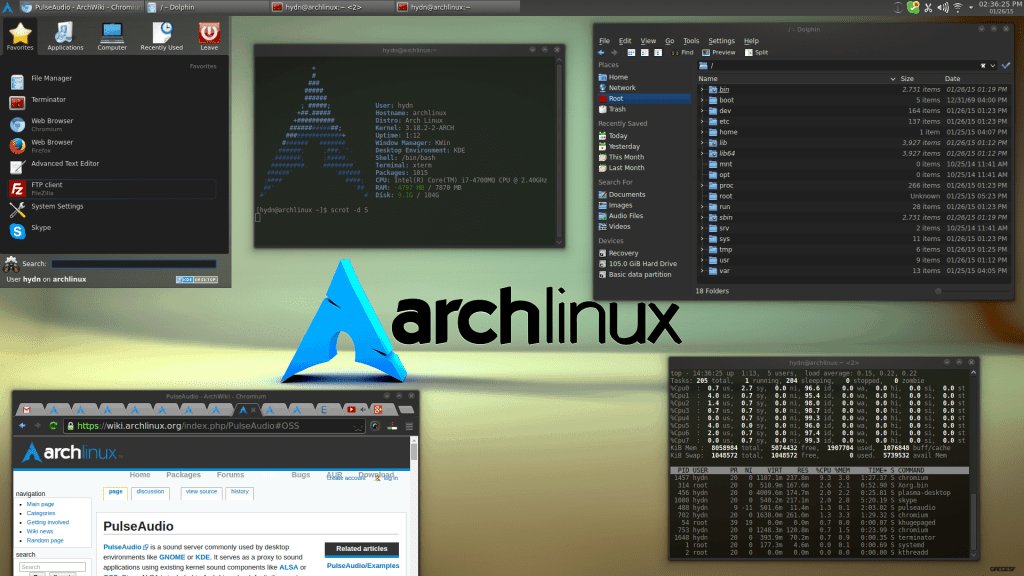 Temporary change #ArchLinux to #Debian