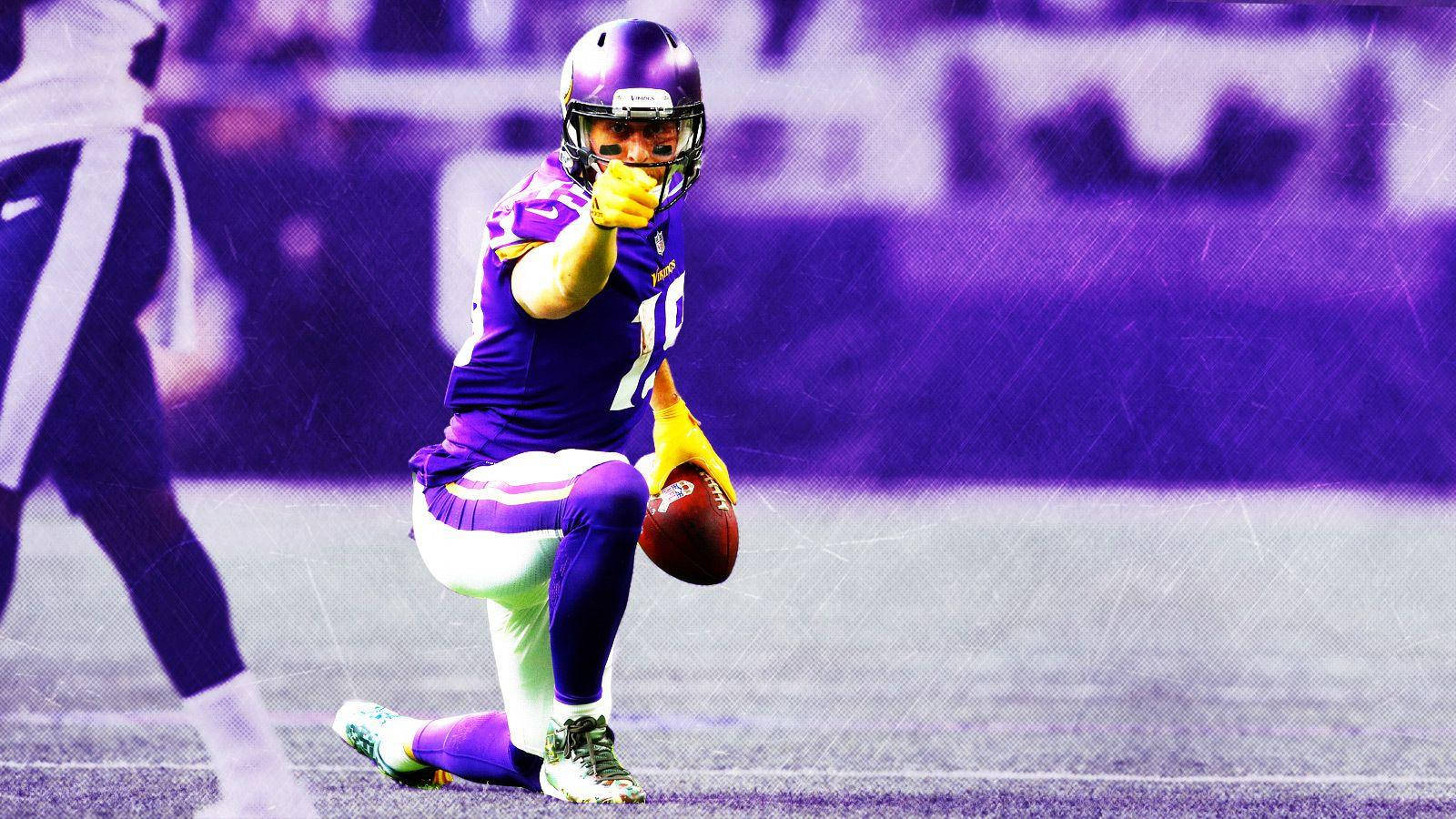 Adam Thielen Nfl Momentum Poster Wallpaper