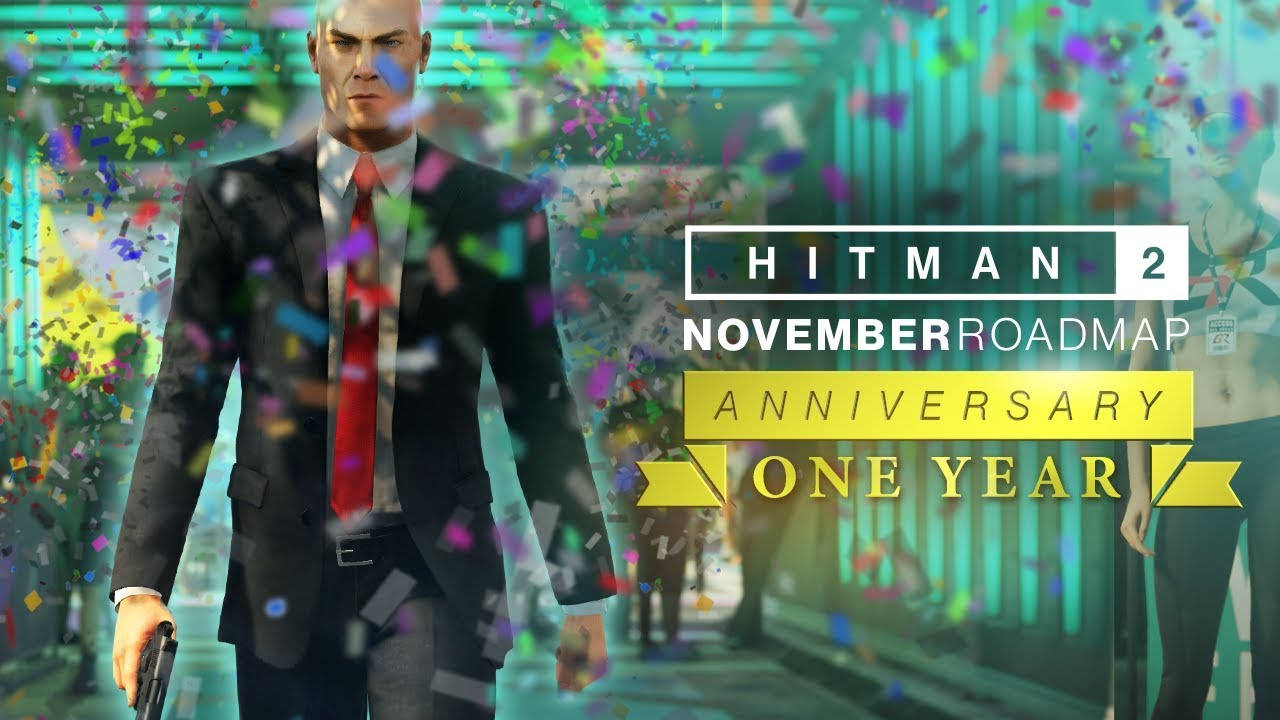 Agent 47 Hitman 2 One Year Anniversary Wallpaper