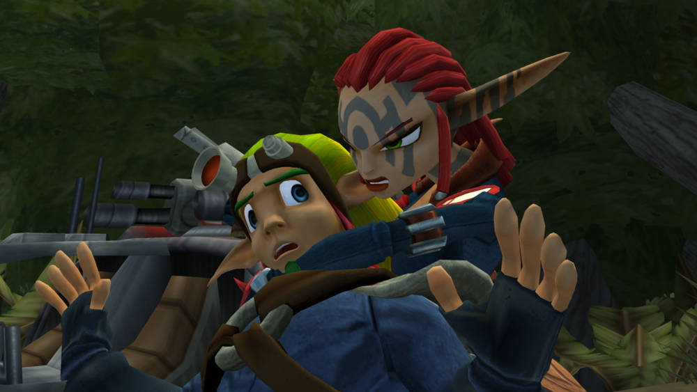 Jak And Ashelin Fight Jak 3 Wallpaper