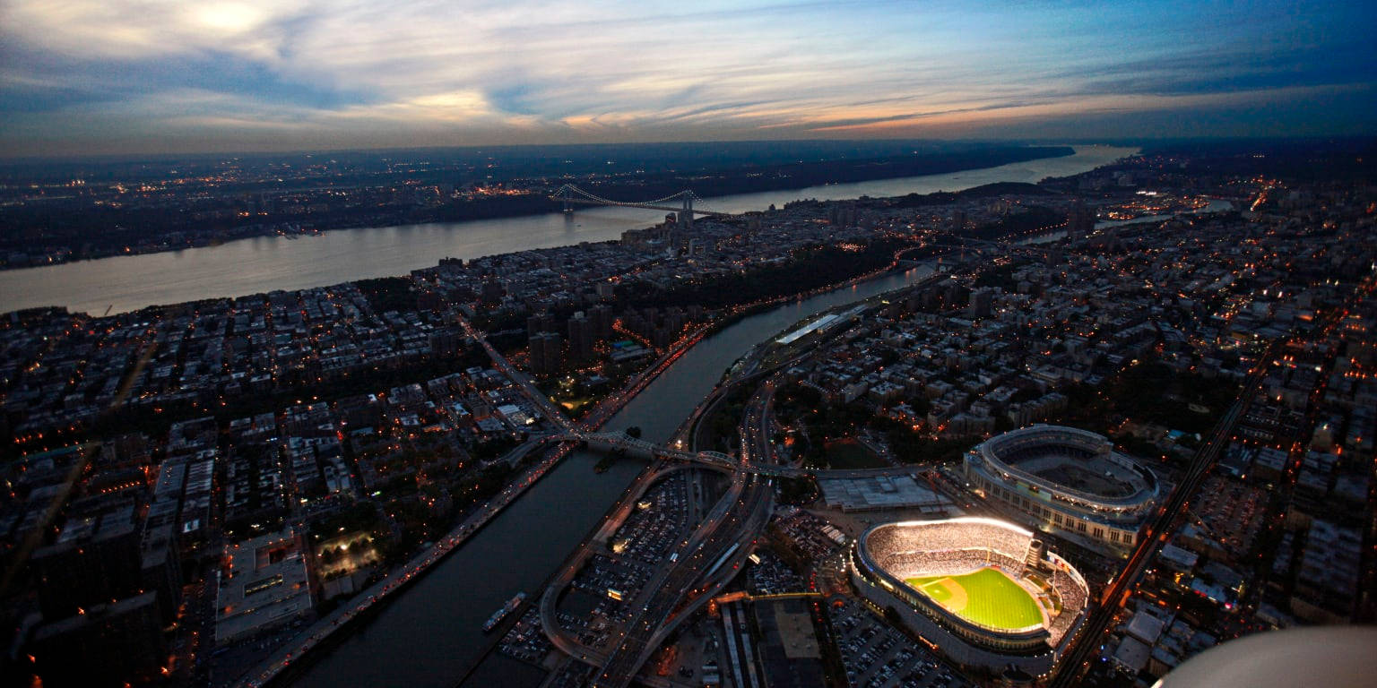 New York Skyline With Yankee Stadium Wallpaper