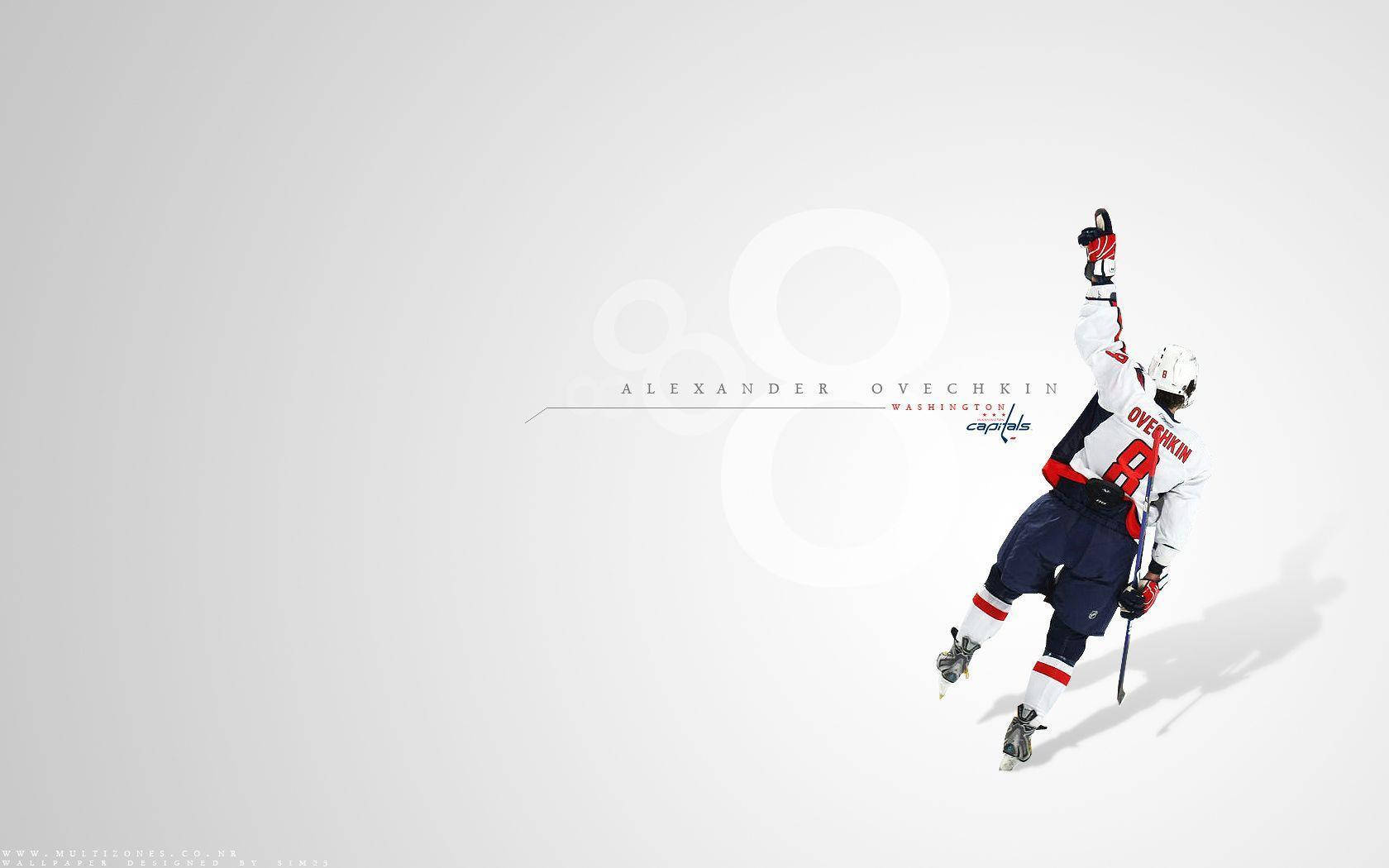 Nhl Star, Alex Ovechkin, In Washington Capitals Uniform Wallpaper