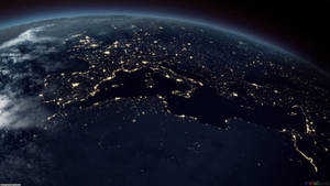 1920x1080 4k Satellite View With Lights Wallpaper