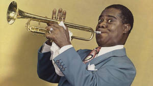 American Trumpeter And Vocalist Louis Armstrong In Performance Wallpaper