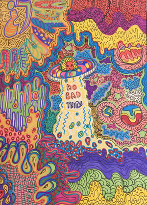 Indie Colorful Markers Artwork Wallpaper