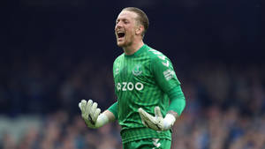 Jordan Pickford Wearing Green Gloves Wallpaper