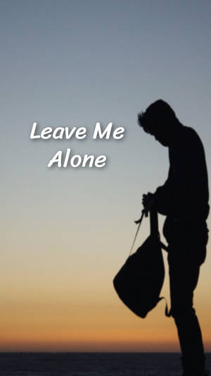 Man With Backpack Leave Me Alone Wallpaper