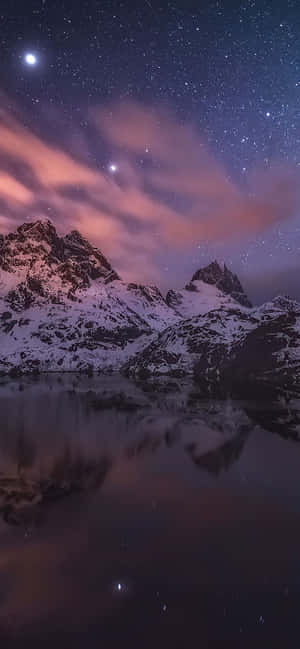 Mountains And Stars Nature 4k Iphone Wallpaper