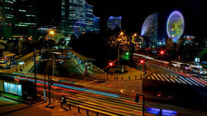 Preview Wallpaper Japan, Tokyo, Night, Lights City, Beautiful, Cityscape Wallpaper