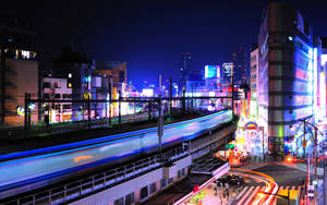 Railway In Tokyo, Japan Wallpaper