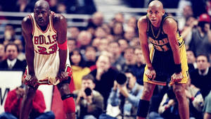 Reggie Miller And Michael Jordan Match Wallpaper