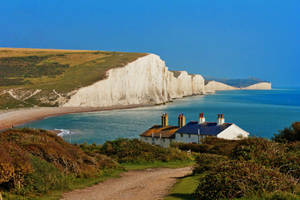 Seven Sisters Cliff In Uk Wallpaper