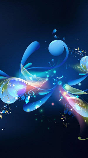 Smart Blue Glow Abstract Wallpaper