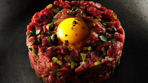 Steak Tartare Up Close Wallpaper