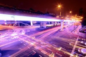 cityscape, Long exposure, Interchange, Intersections, Light trails