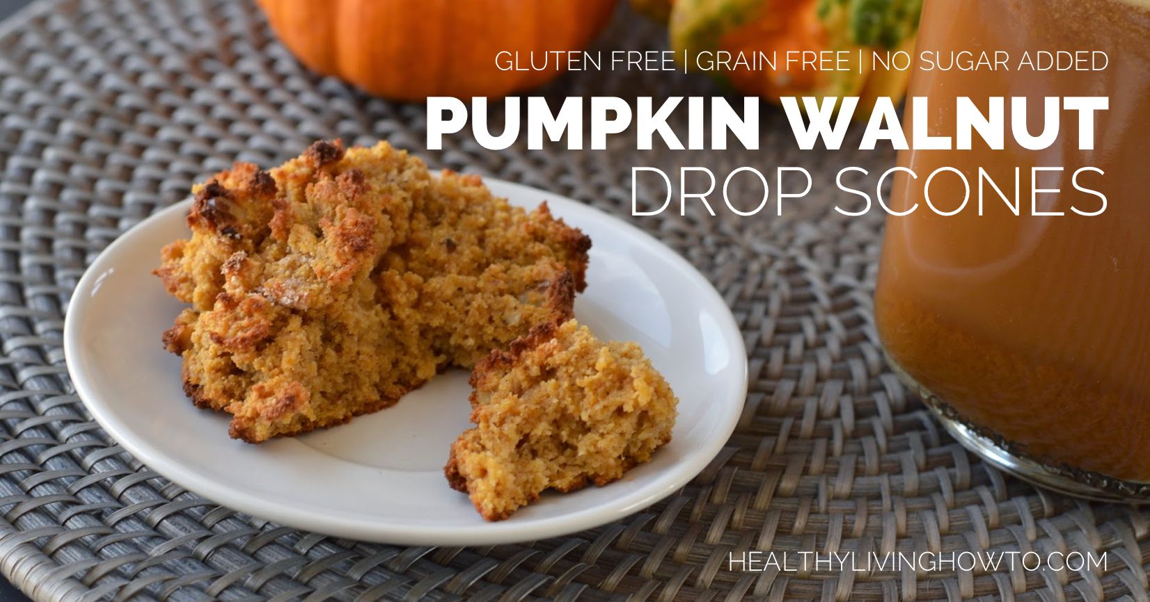 Pumpkin Walnut Drop Scone | healthylivinghowto.com