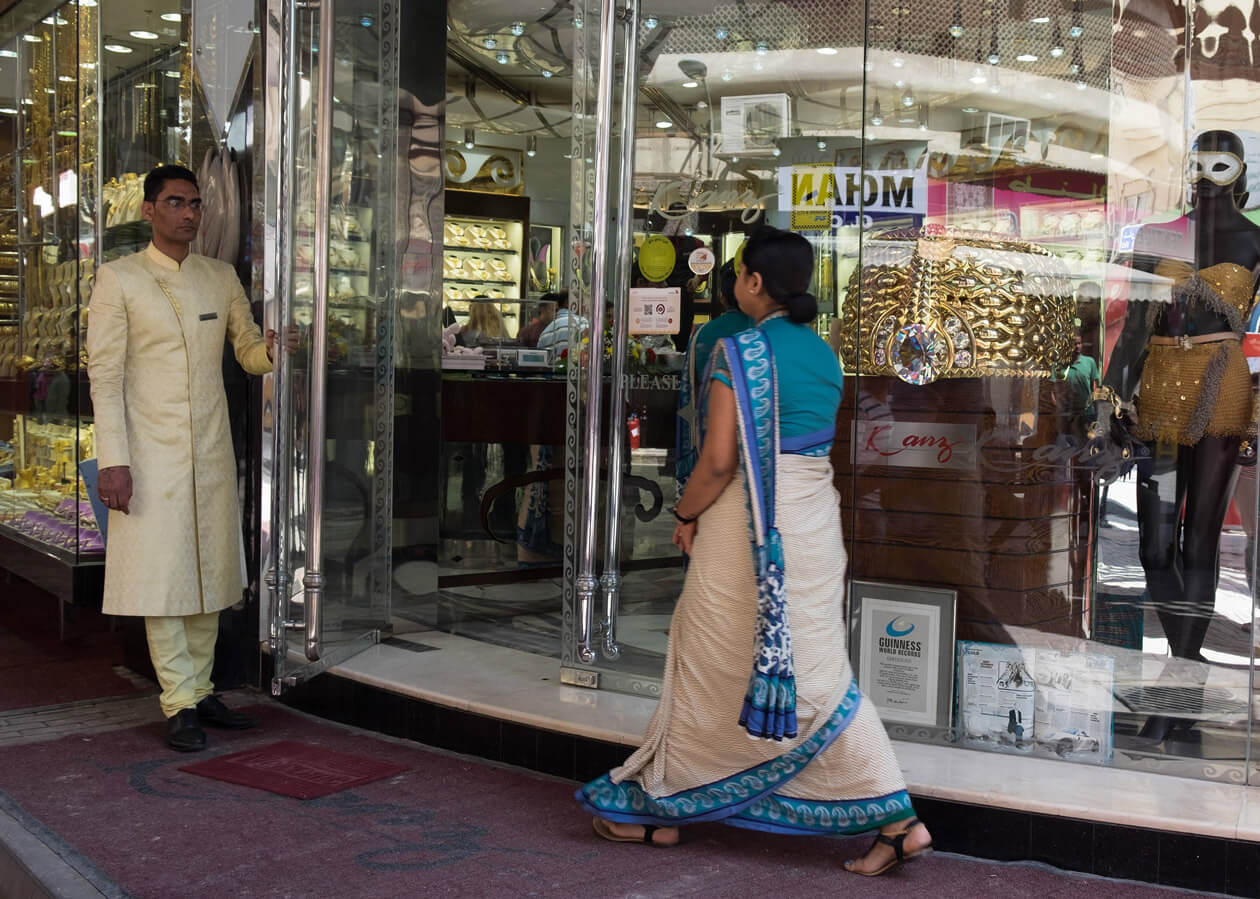 The world's biggest gold ring on display at the Dubai Gold Souk