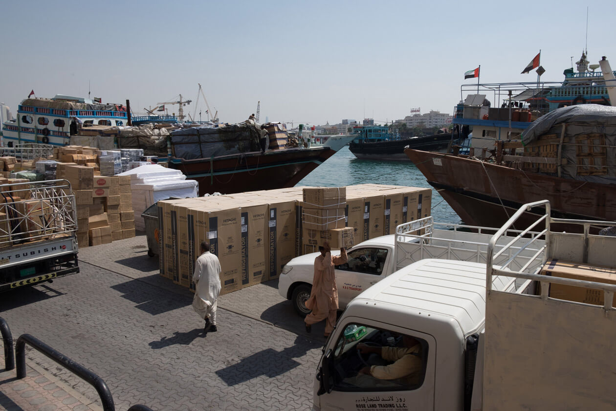 Dhows being loaded