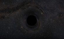 A conception of a black hole in space.