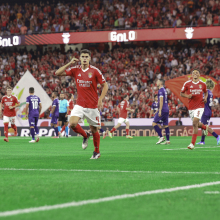 Antonio Silva of SL Benfica celebrates scoring