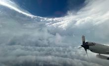 A NOAA hurricane hunter craft flew through the eye of Hurricane Beryl on July 2, 2024.