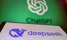 DeepSeek and ChatGPT logos