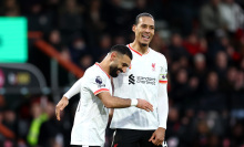 Mohamed Salah of Liverpool celebrates