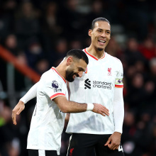 Mohamed Salah of Liverpool celebrates