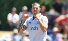 England's Brydon Carse celebrates