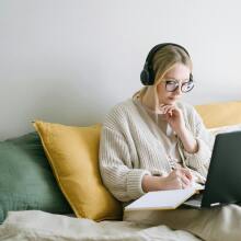 Girl with laptop