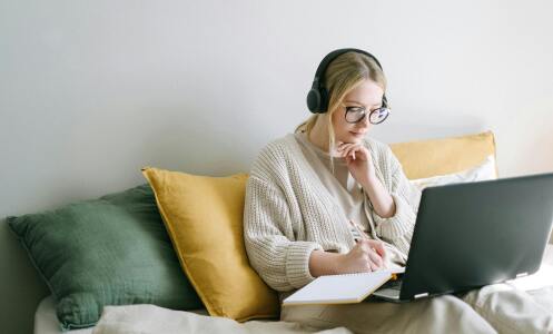 Girl with laptop