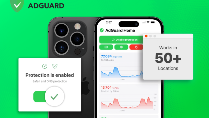 AdGuard VPN app on a phone