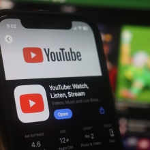 YouTube UI on a phone