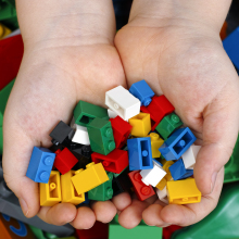 Lego Bricks in child's hands